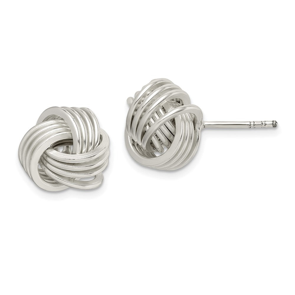Sterlingsilber Poliert Knoten Ohrstecker