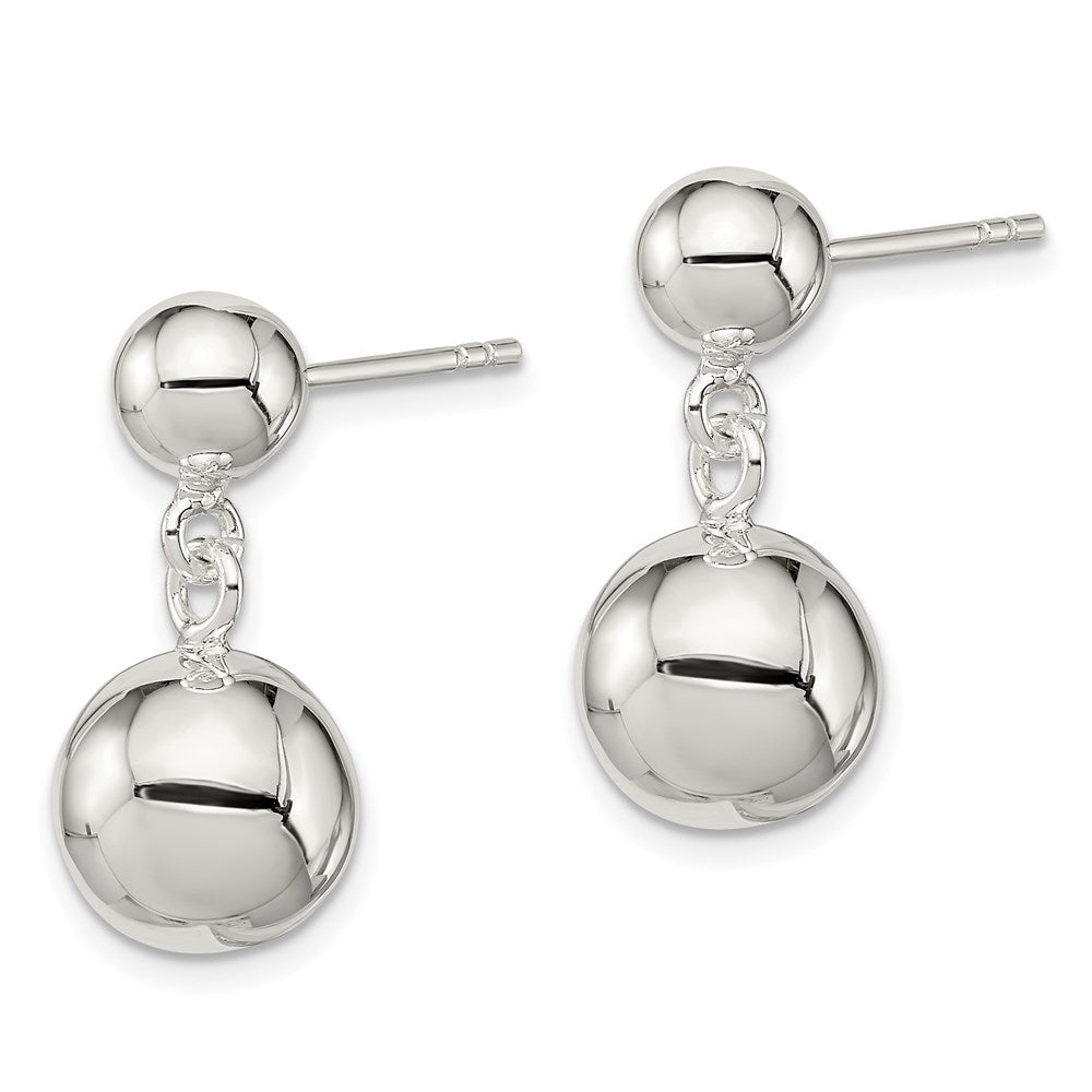Sterlingsilber Rund Perle Hängend Ohrstecker