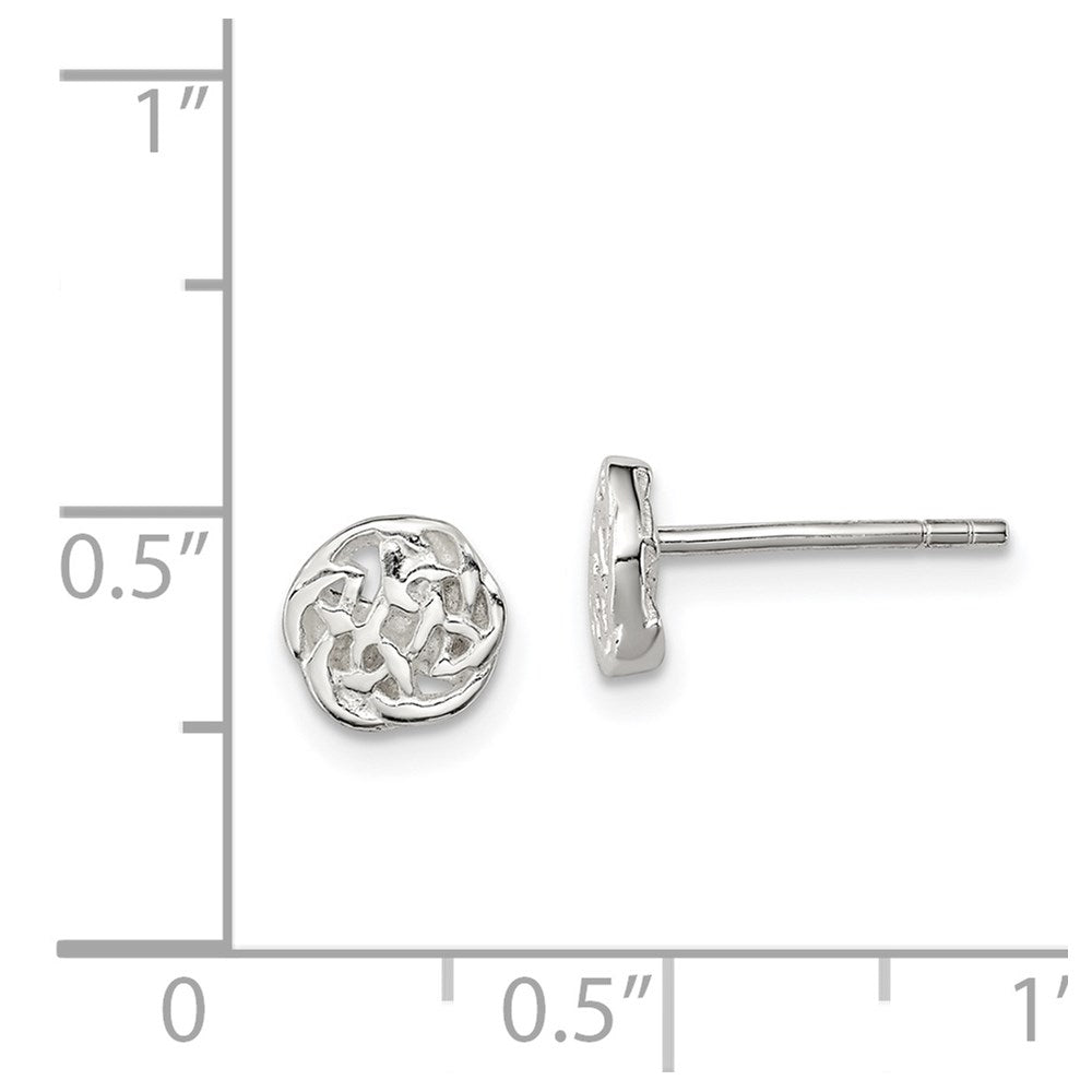 Sterlingsilber Poliert Keltisch Knoten Ohrstecker