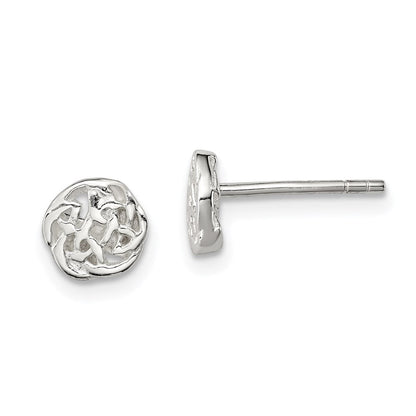 Sterlingsilber Poliert Keltisch Knoten Ohrstecker
