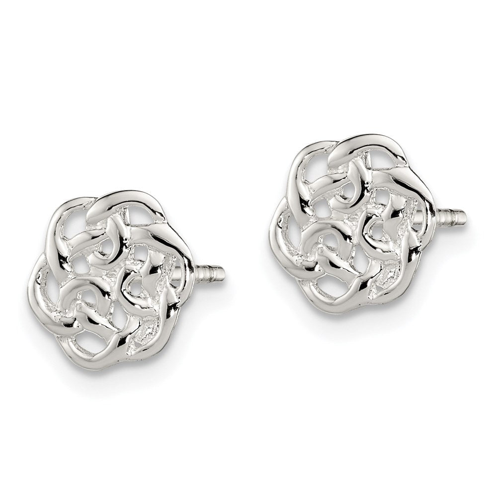 Sterlingsilber Poliert Keltisch Knoten Ohrstecker