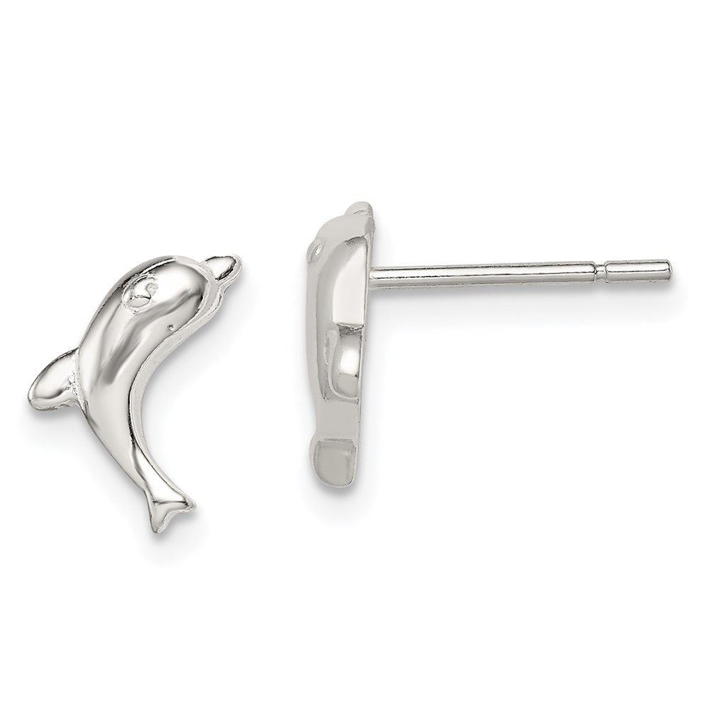 Sterlingsilber Poliert Delfin Ohrstecker