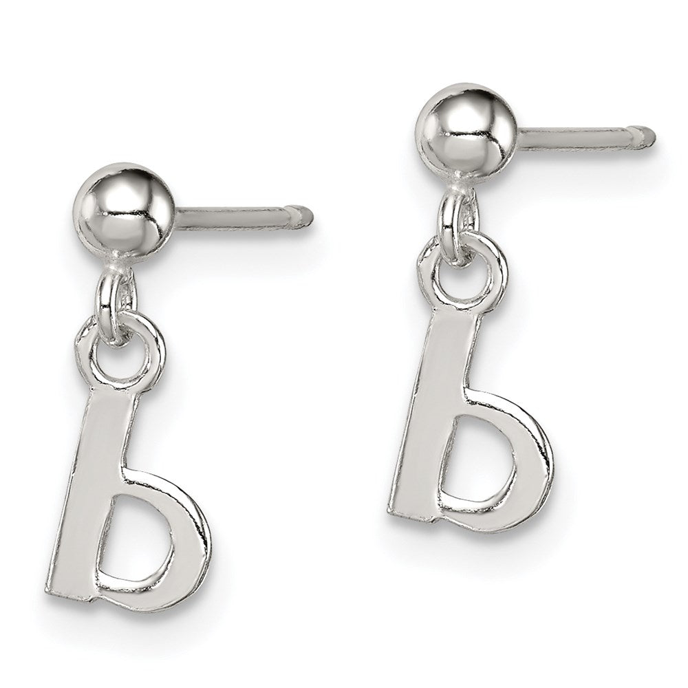 Sterlingsilber Poliert B Hängend Ohrstecker