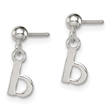 Sterlingsilber Poliert B Hängend Ohrstecker
