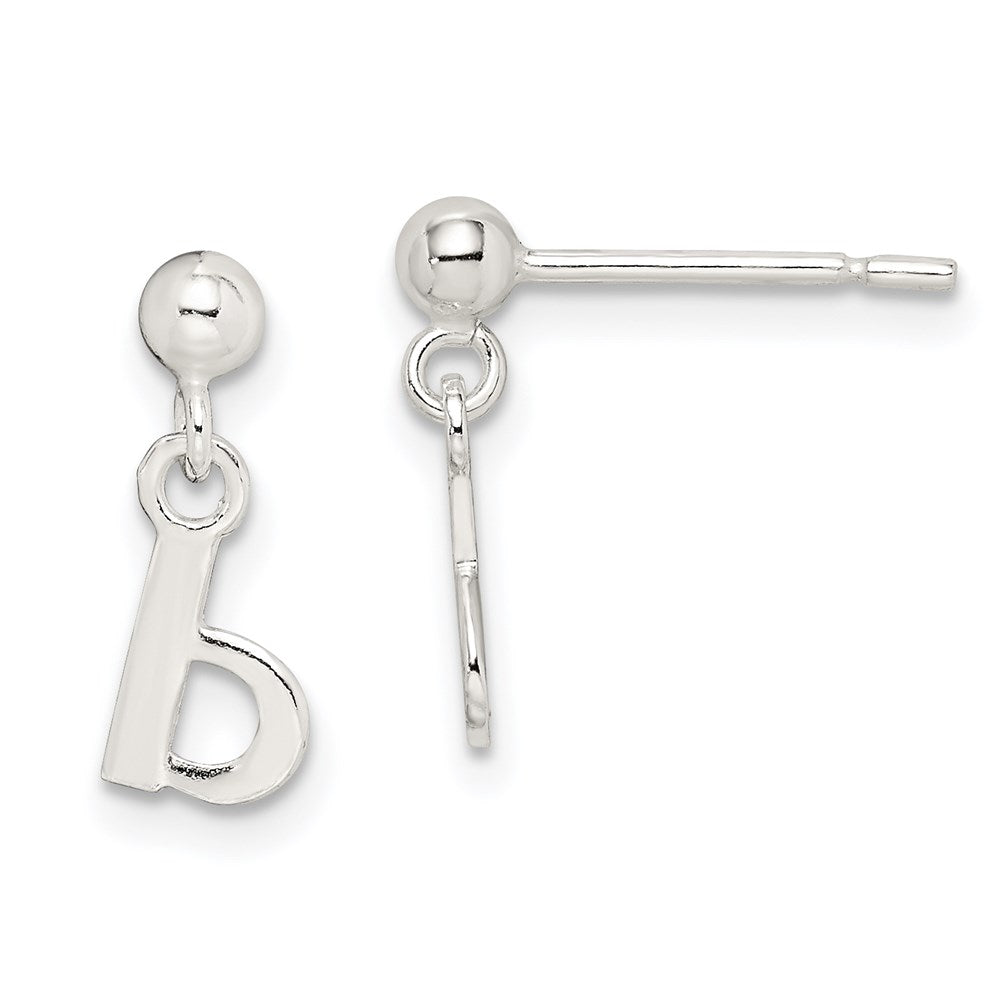 Sterlingsilber Poliert B Hängend Ohrstecker