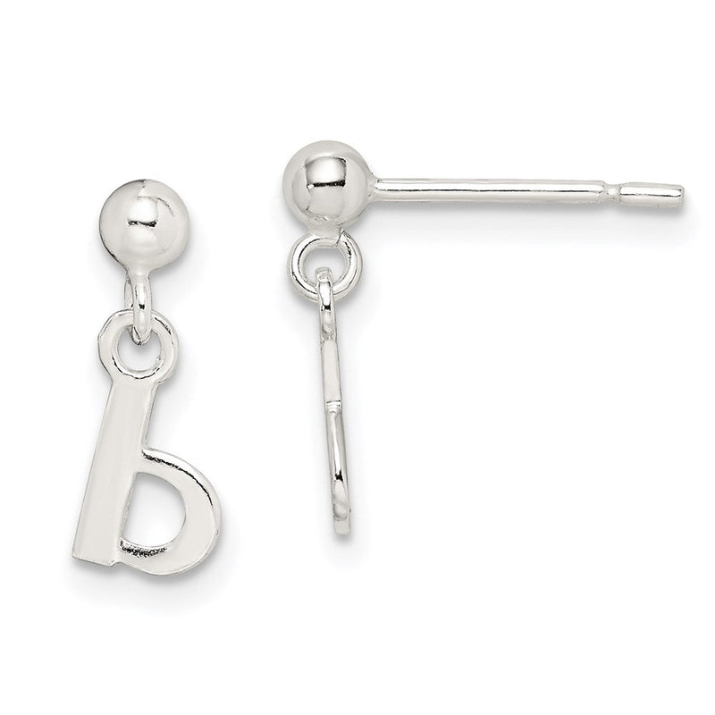Sterlingsilber Poliert B Hängend Ohrstecker