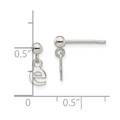 Sterlingsilber Poliert E Hängend Ohrstecker