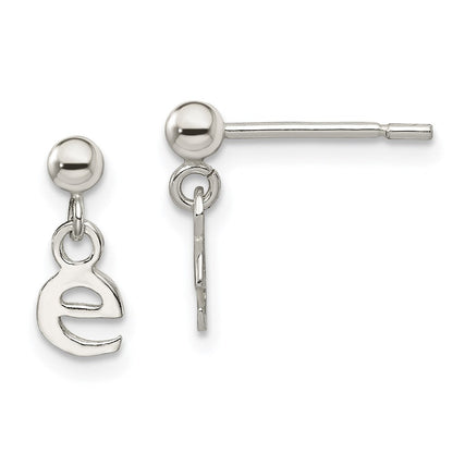 Sterlingsilber Poliert E Hängend Ohrstecker