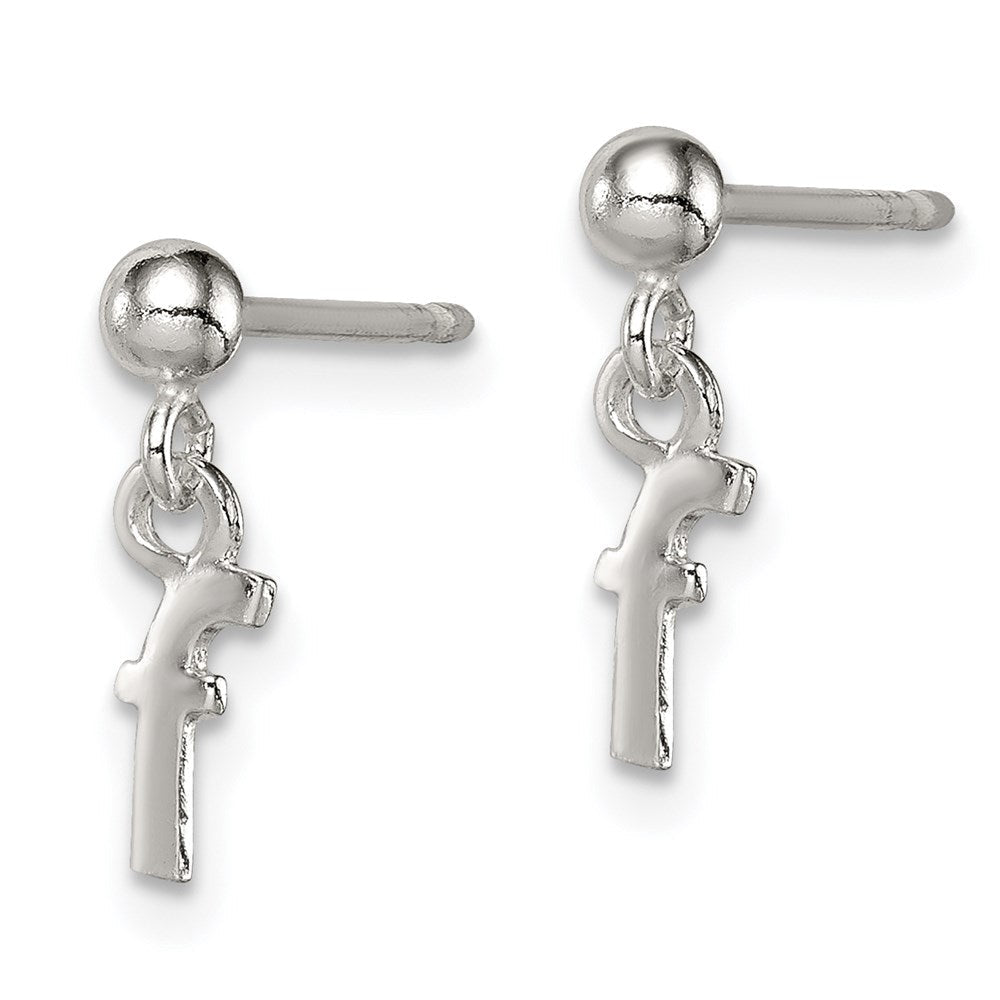 Sterlingsilber Poliert F Hängend Ohrstecker