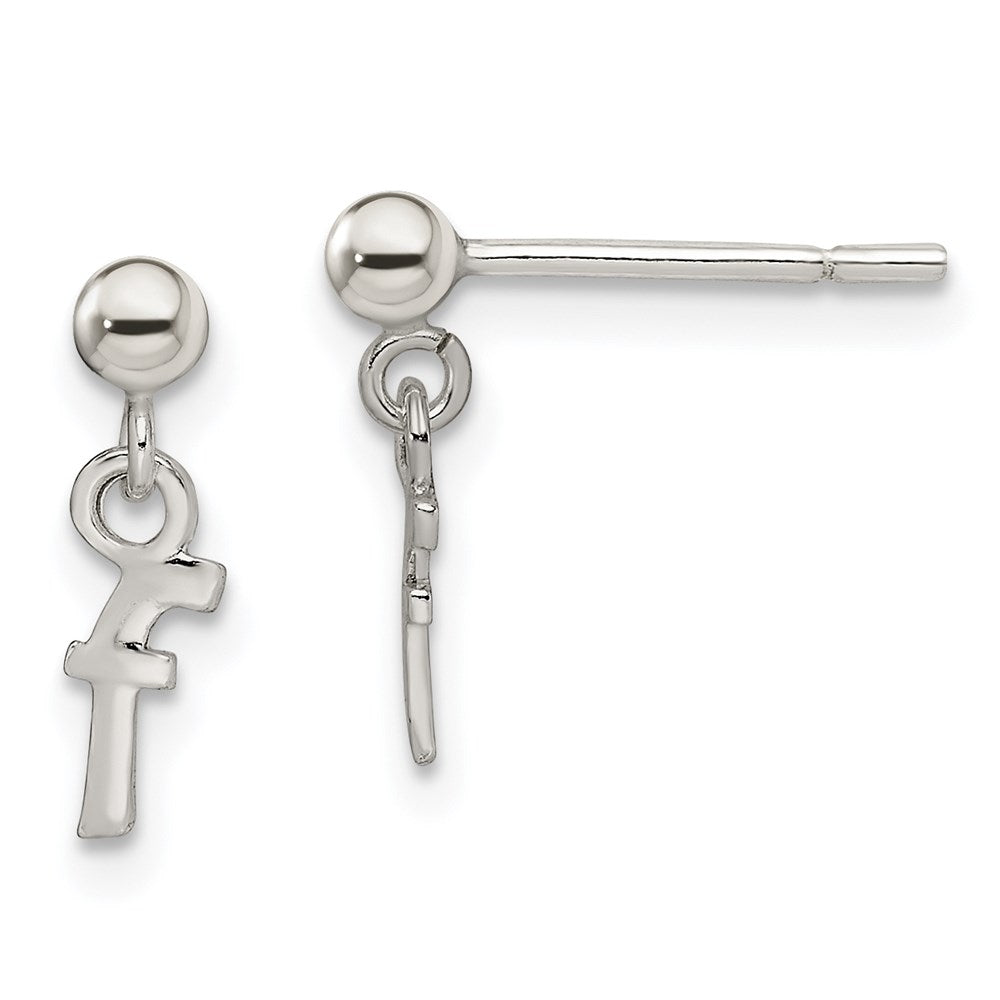 Sterlingsilber Poliert F Hängend Ohrstecker