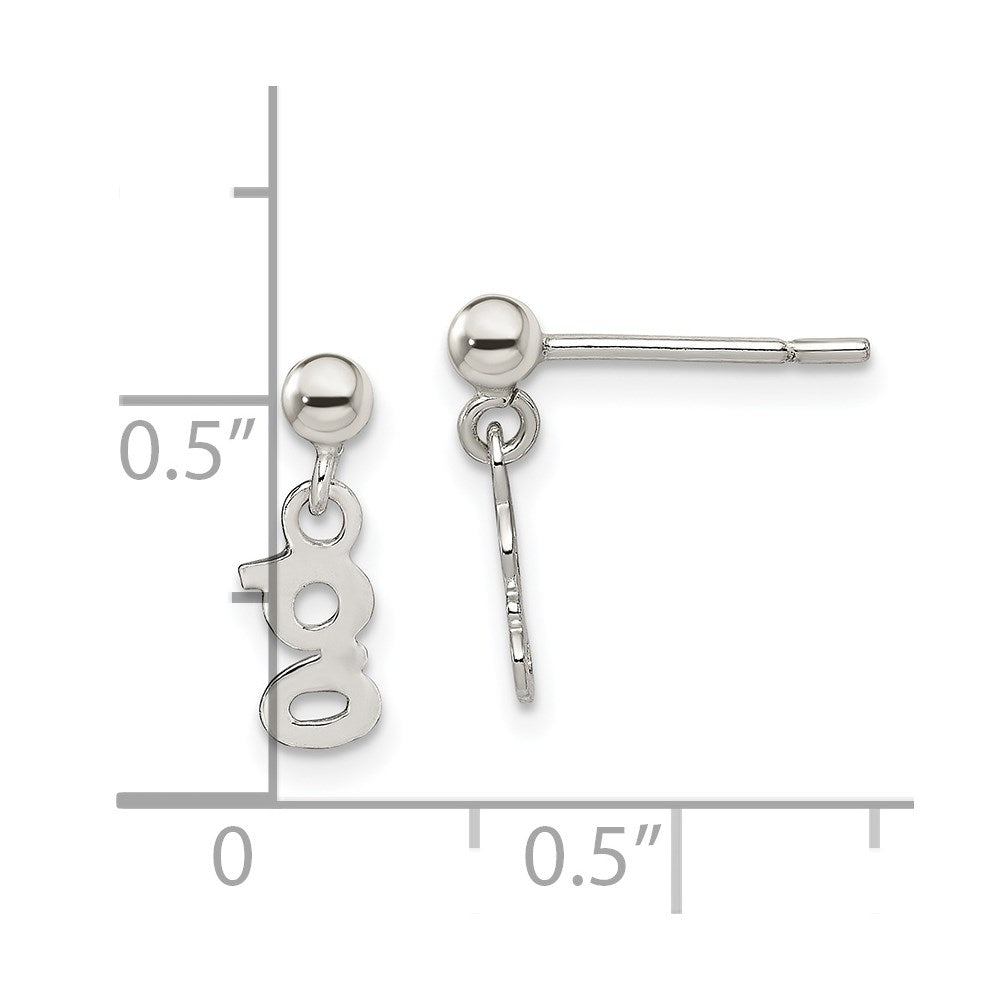 Sterlingsilber Poliert G Hängend Ohrstecker