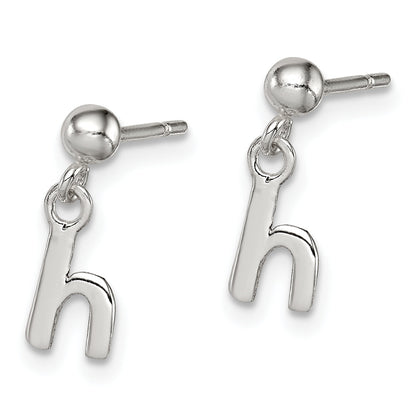 Sterlingsilber Poliert H Hängend Ohrstecker