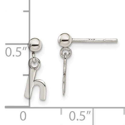 Sterlingsilber Poliert H Hängend Ohrstecker