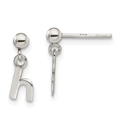 Sterlingsilber Poliert H Hängend Ohrstecker