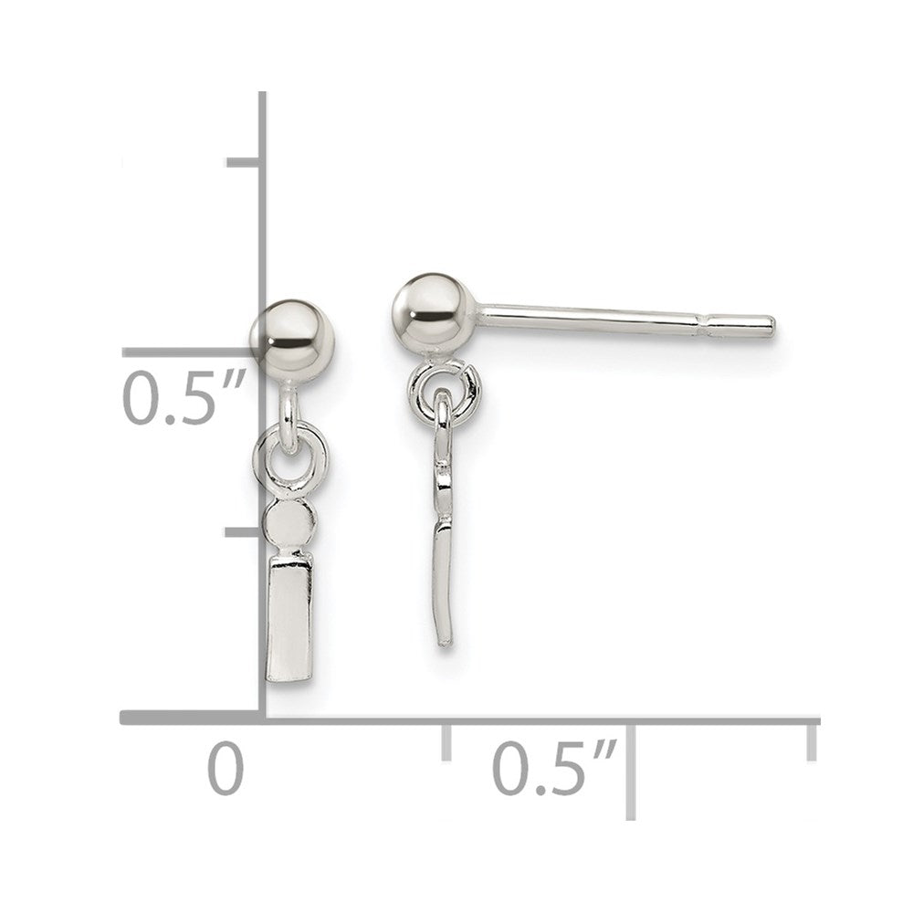 Sterlingsilber Poliert I Hängend Ohrstecker