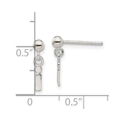 Sterlingsilber Poliert I Hängend Ohrstecker