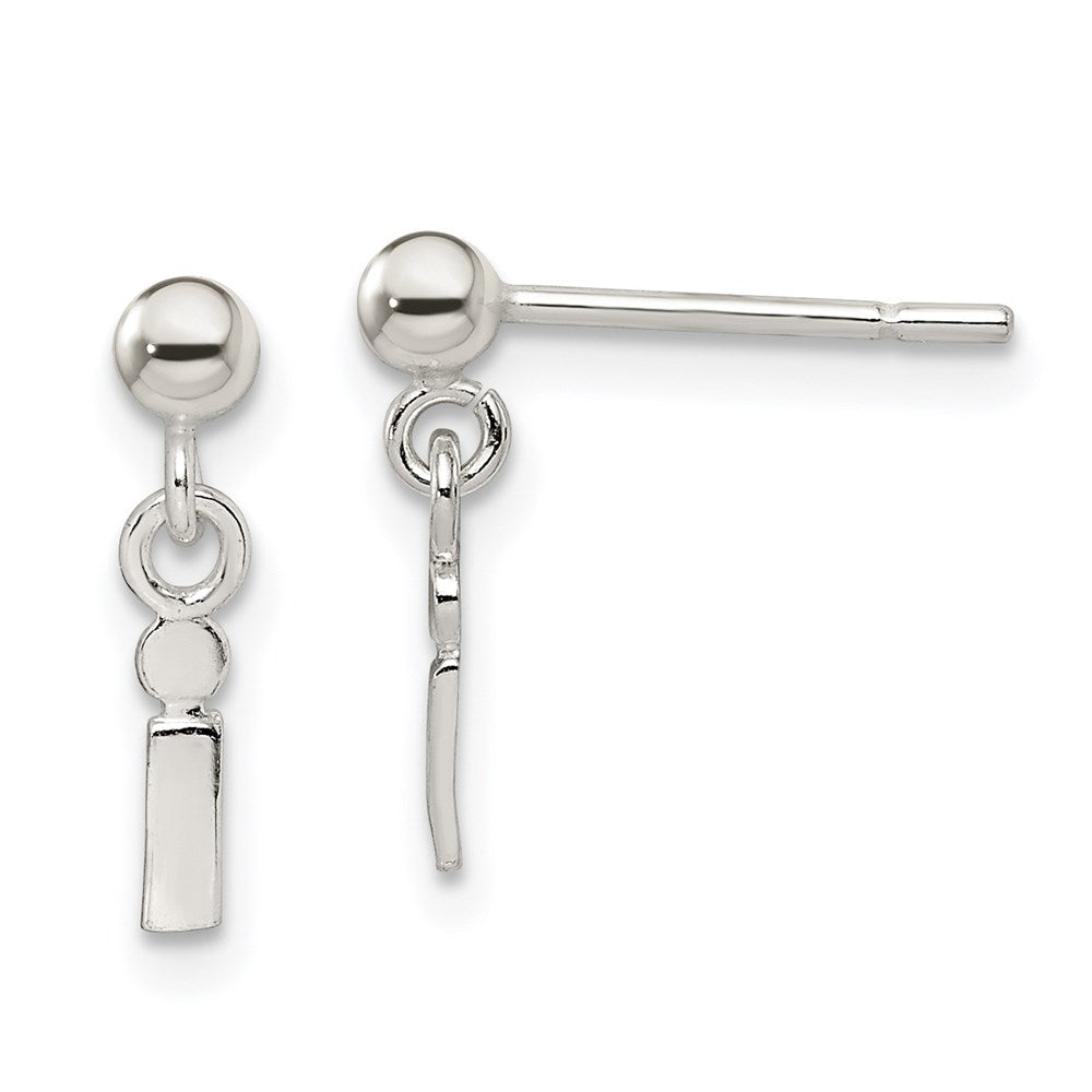 Sterlingsilber Poliert I Hängend Ohrstecker