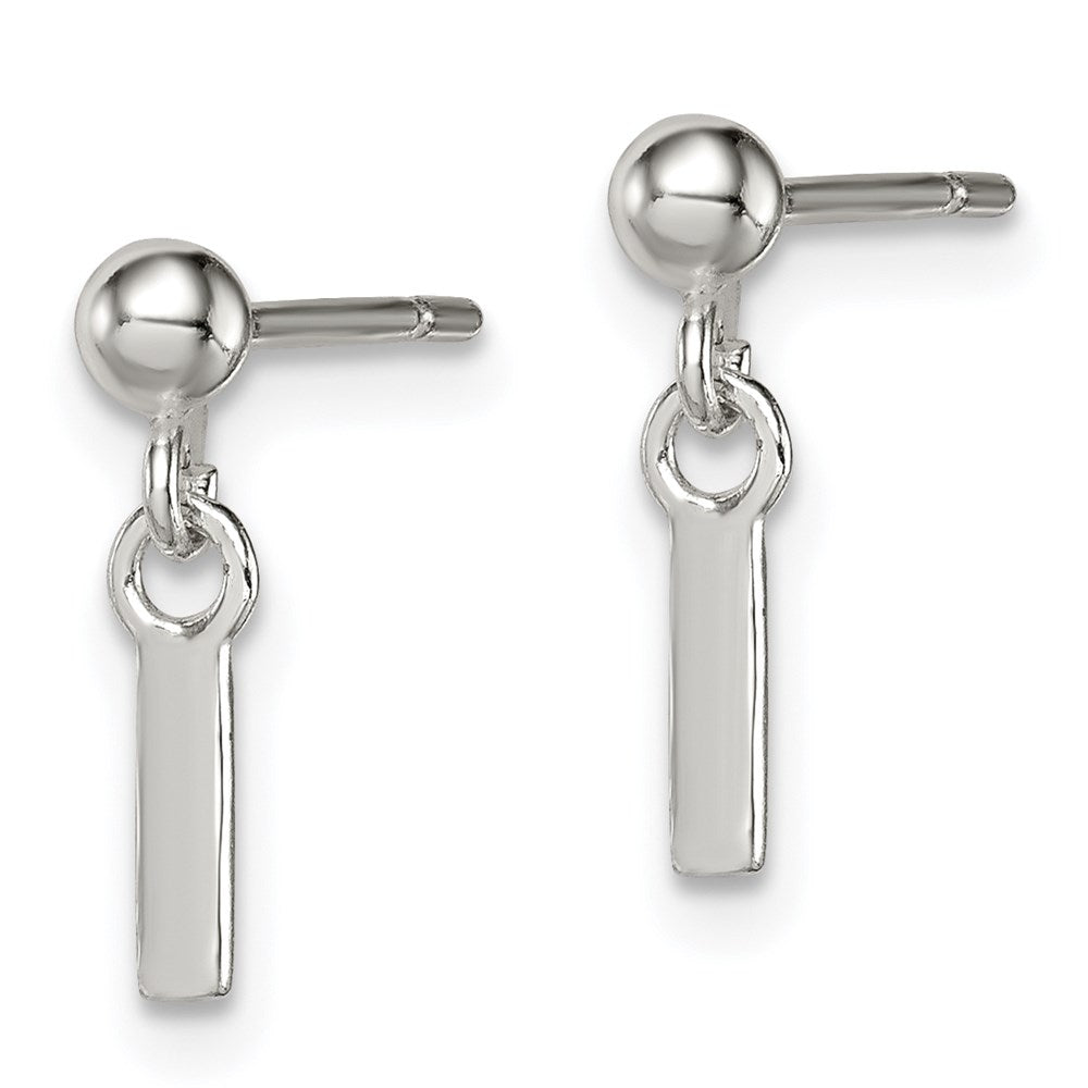 Sterlingsilber Poliert L Hängend Ohrstecker