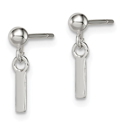 Sterlingsilber Poliert L Hängend Ohrstecker