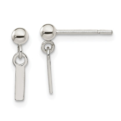 Sterlingsilber Poliert L Hängend Ohrstecker