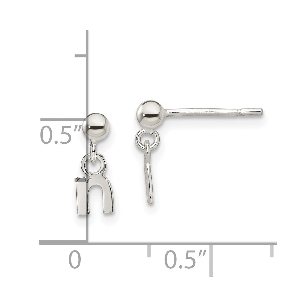 Sterlingsilber Poliert N Hängend Ohrstecker