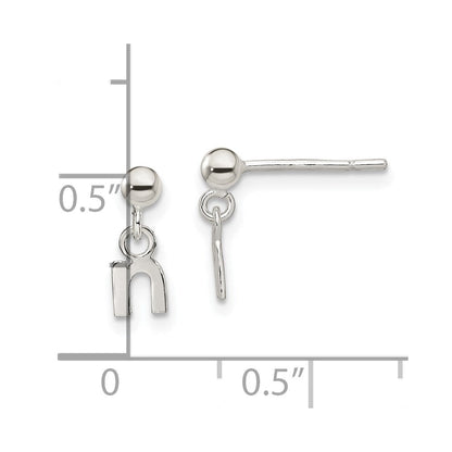 Sterlingsilber Poliert N Hängend Ohrstecker