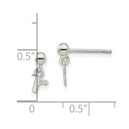 Sterlingsilber Poliert R Hängend Ohrstecker