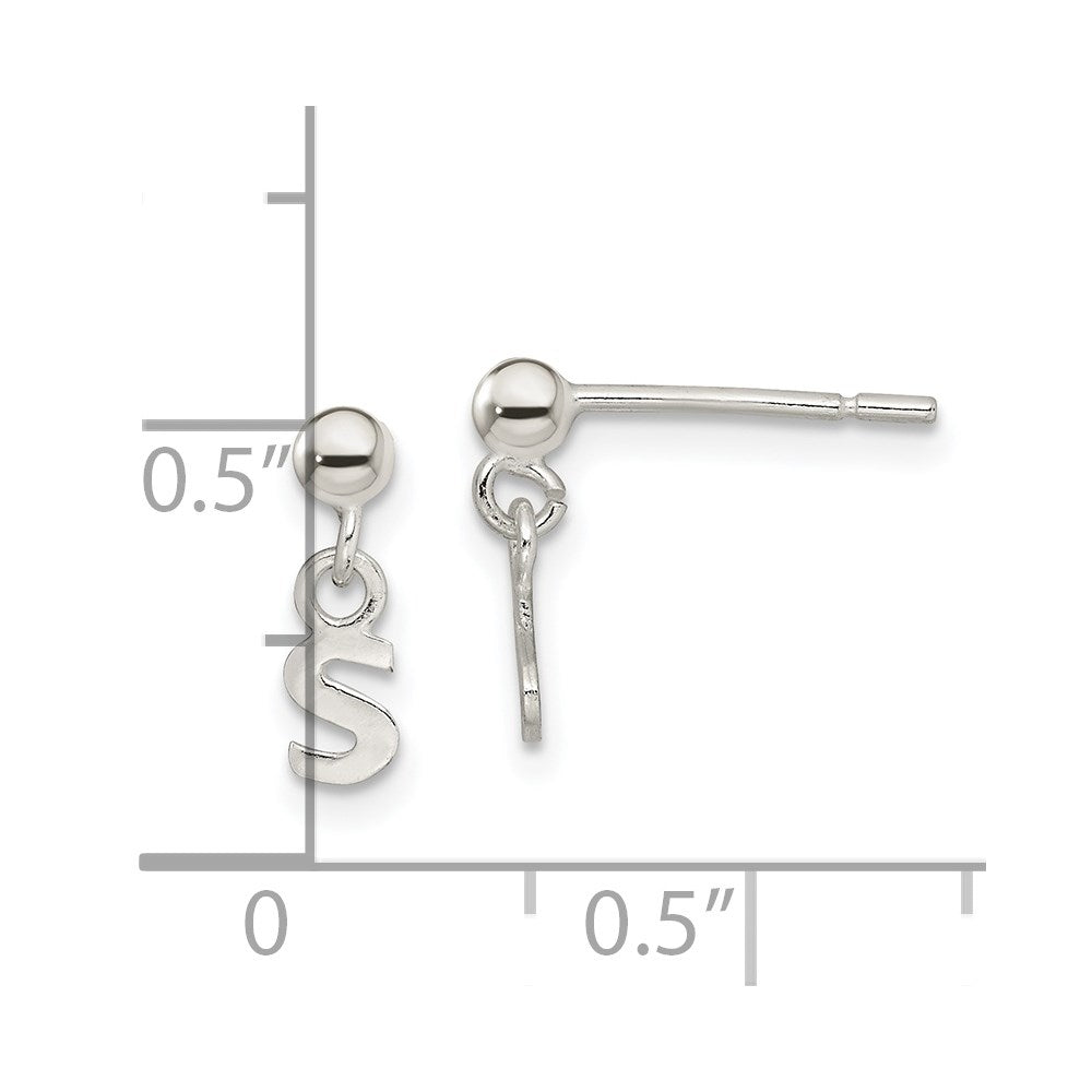 Sterlingsilber Poliert S Hängend Ohrstecker