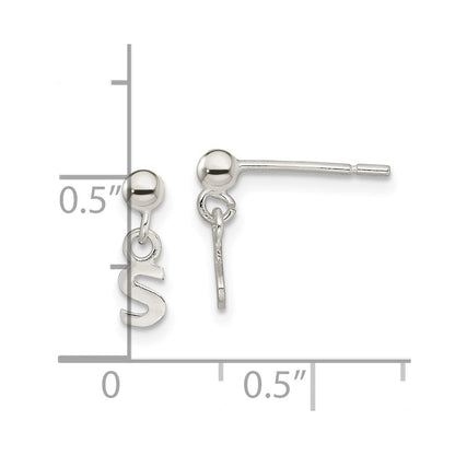 Sterlingsilber Poliert S Hängend Ohrstecker