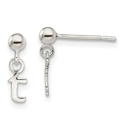 Sterlingsilber Poliert T Hängend Ohrstecker