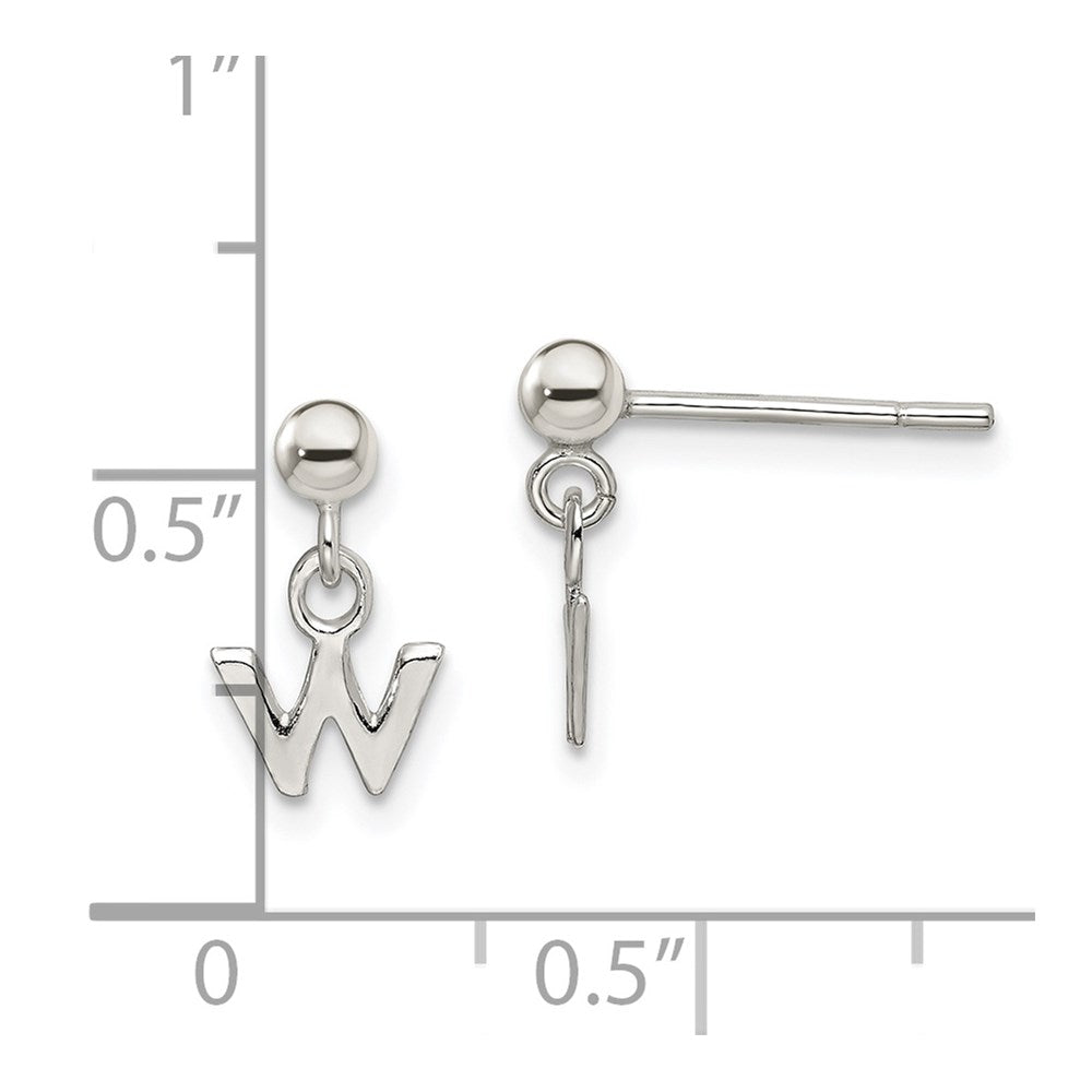 Sterlingsilber Poliert W Hängend Ohrstecker