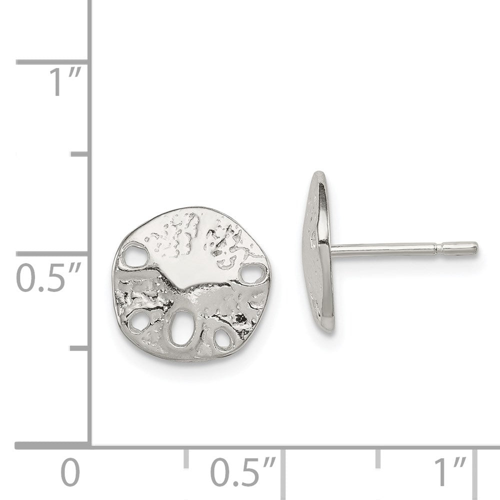 Sterlingsilber Sand Dollar Mini Ohrringe