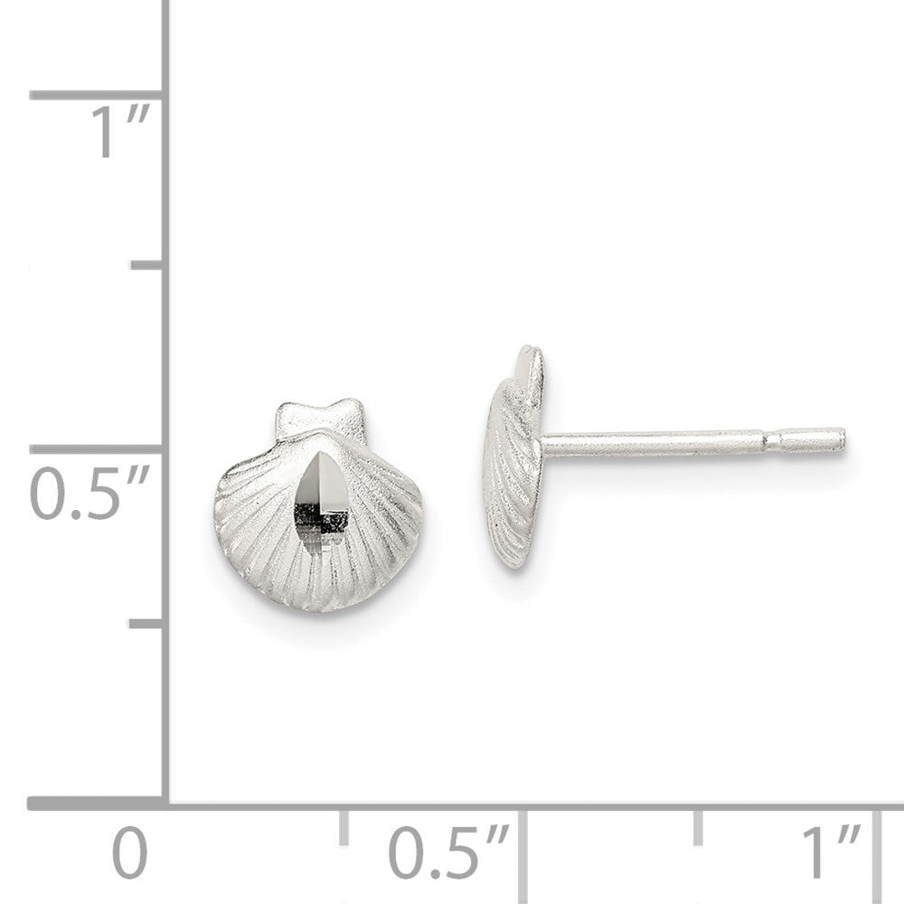 Sterlingsilber Muschel Mini Ohrringe