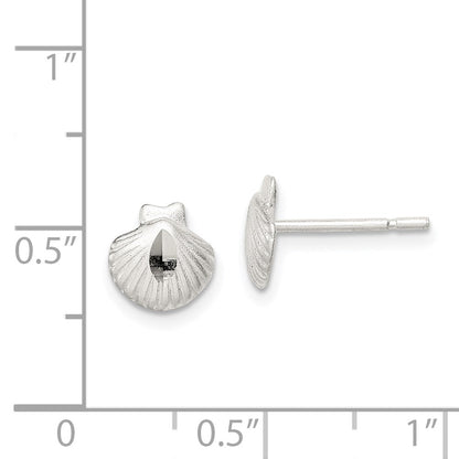 Sterlingsilber Muschel Mini Ohrringe