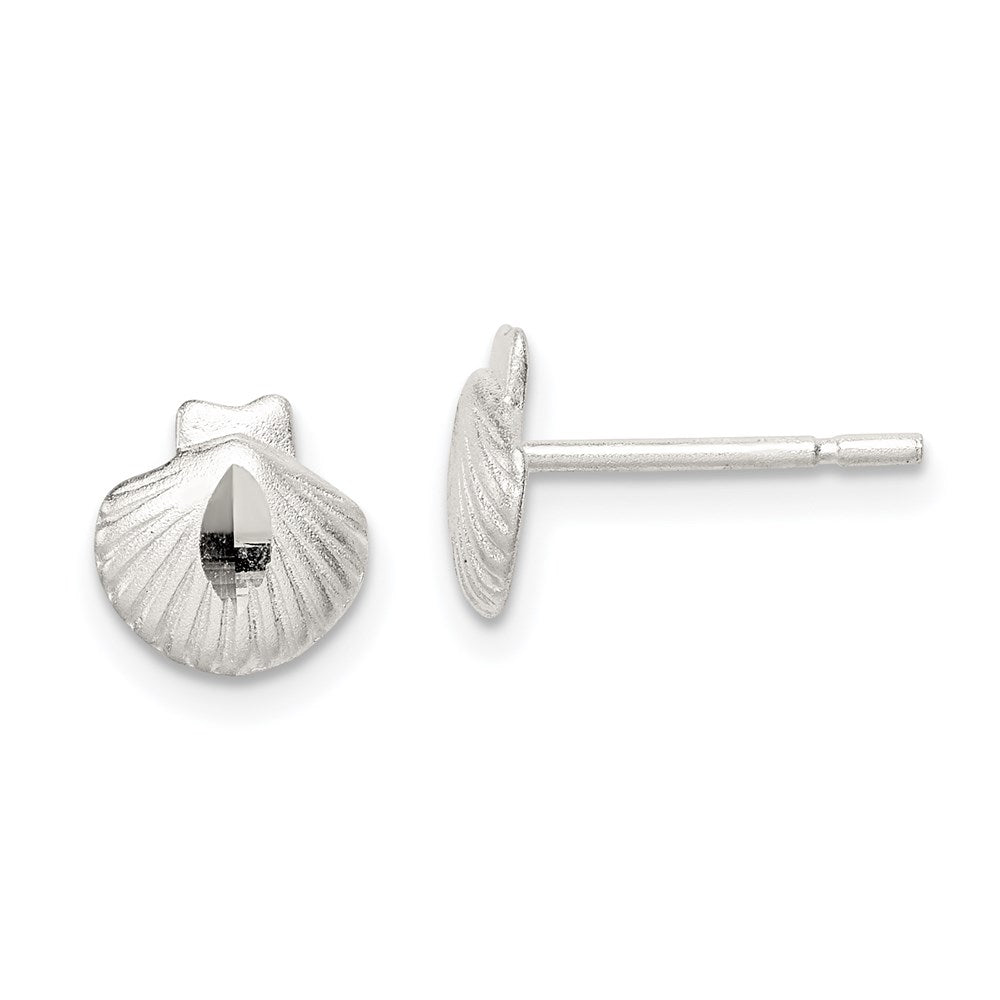 Sterlingsilber Muschel Mini Ohrringe