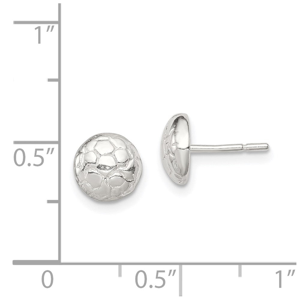 Sterlingsilber Fußball Kugel Mini Ohrringe