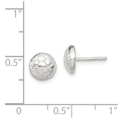 Sterlingsilber Fußball Kugel Mini Ohrringe
