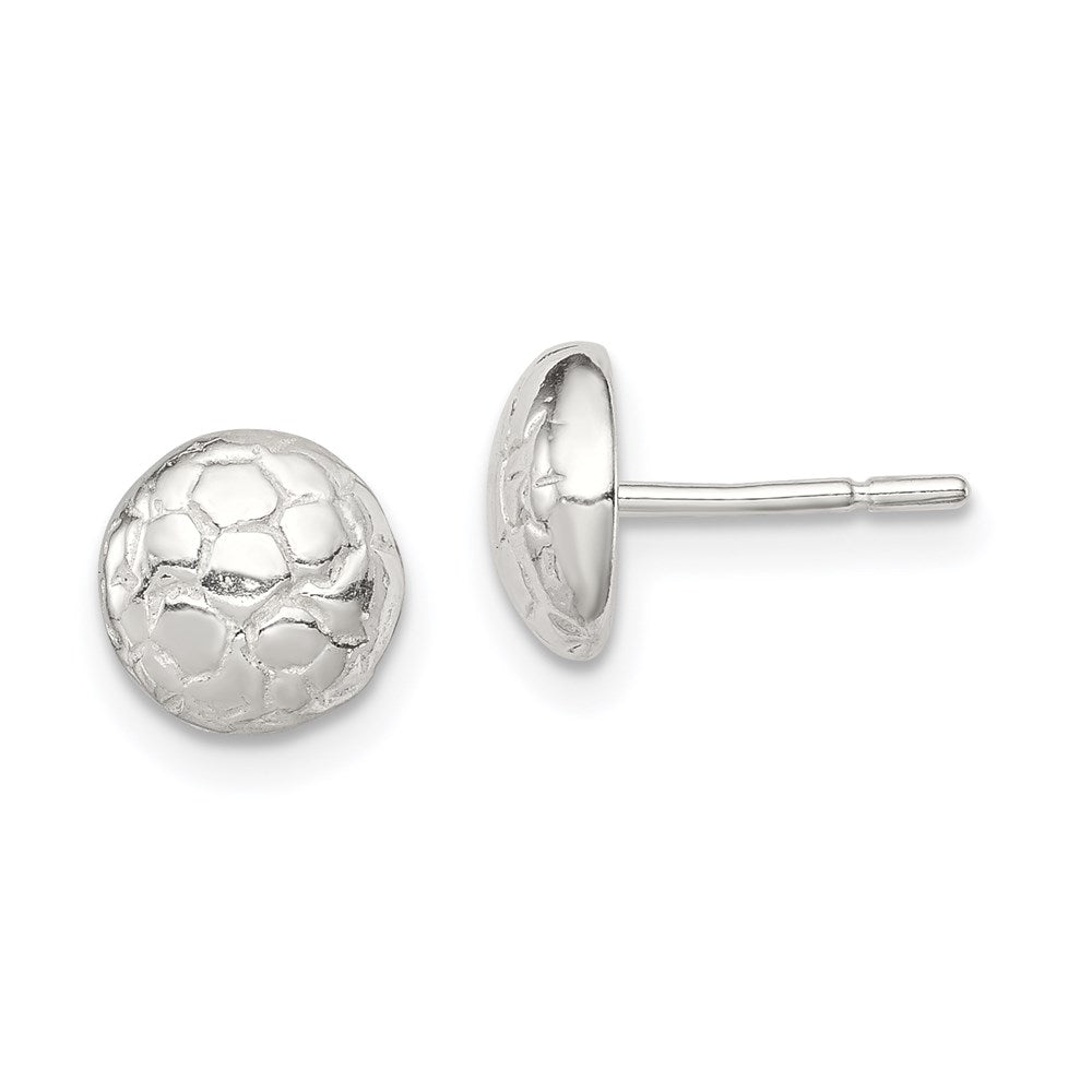 Sterlingsilber Fußball Kugel Mini Ohrringe
