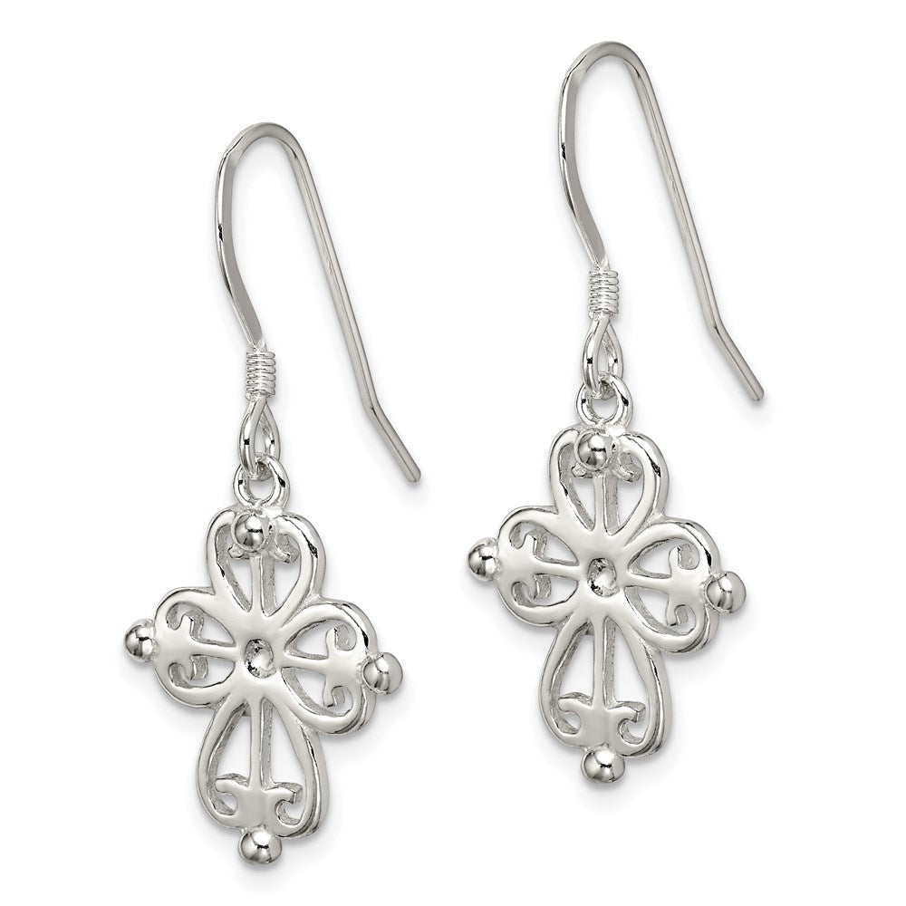 Sterlingsilber Kreuz Ohrhänger