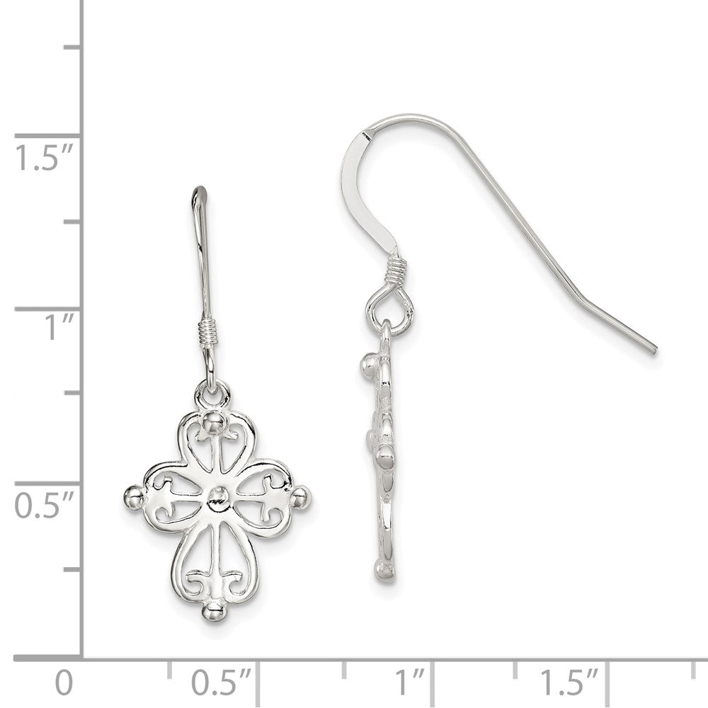 Sterlingsilber Kreuz Ohrhänger