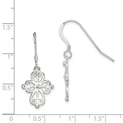 Sterlingsilber Kreuz Ohrhänger