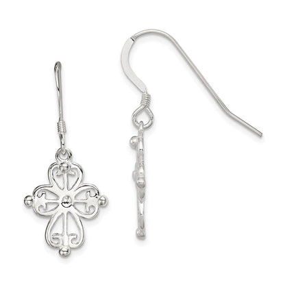 Sterlingsilber Kreuz Ohrhänger