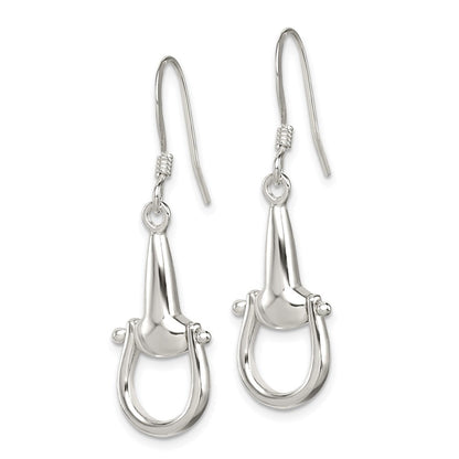 Sterlingsilber Poliert Stirrup Ohrhänger