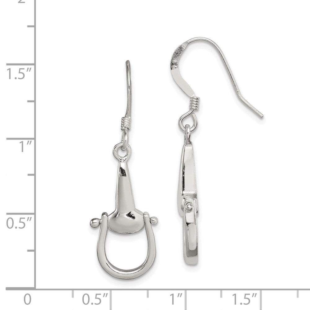 Sterlingsilber Poliert Stirrup Ohrhänger