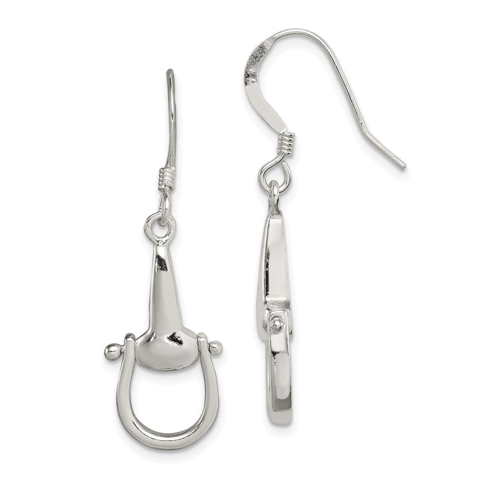 Sterlingsilber Poliert Stirrup Ohrhänger