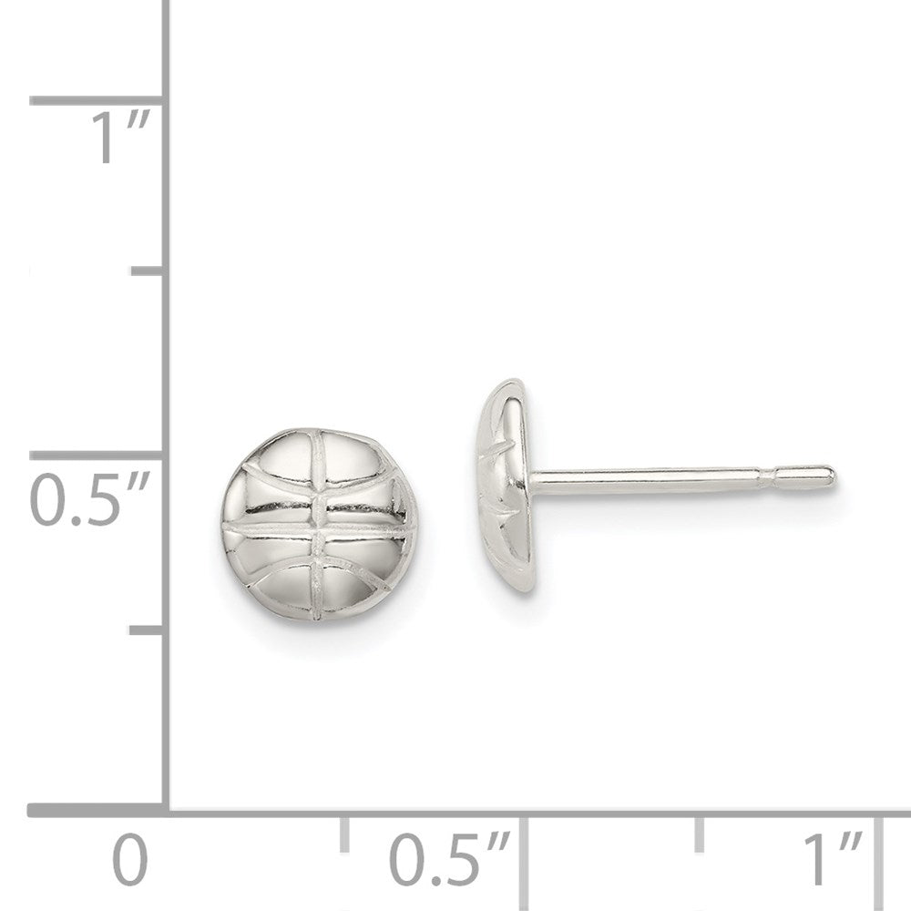 Sterlingsilber Basketball Mini Ohrringe