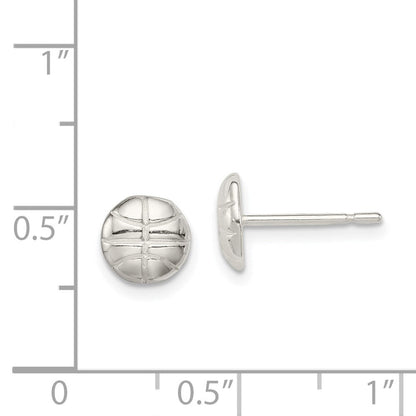 Sterlingsilber Basketball Mini Ohrringe