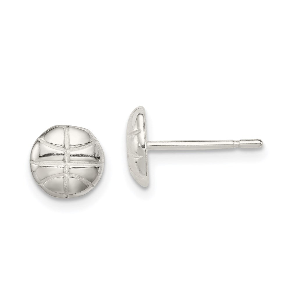 Sterlingsilber Basketball Mini Ohrringe