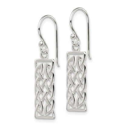 Sterlingsilber Poliert Rectangular Ohrhänger