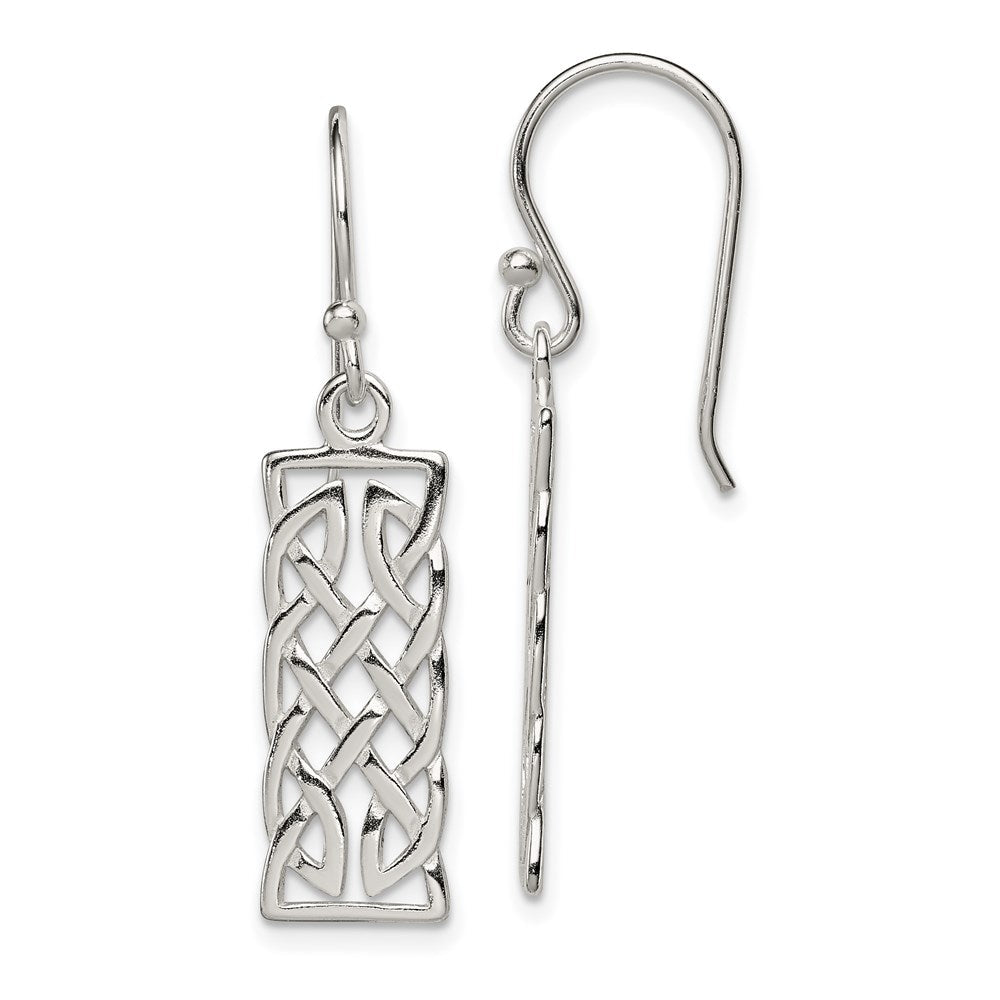 Sterlingsilber Poliert Rectangular Ohrhänger